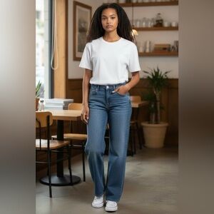 L.T.J. Letter To Juliet New NWT Venice Jeans Medium Blue Wash Straight Leg 27